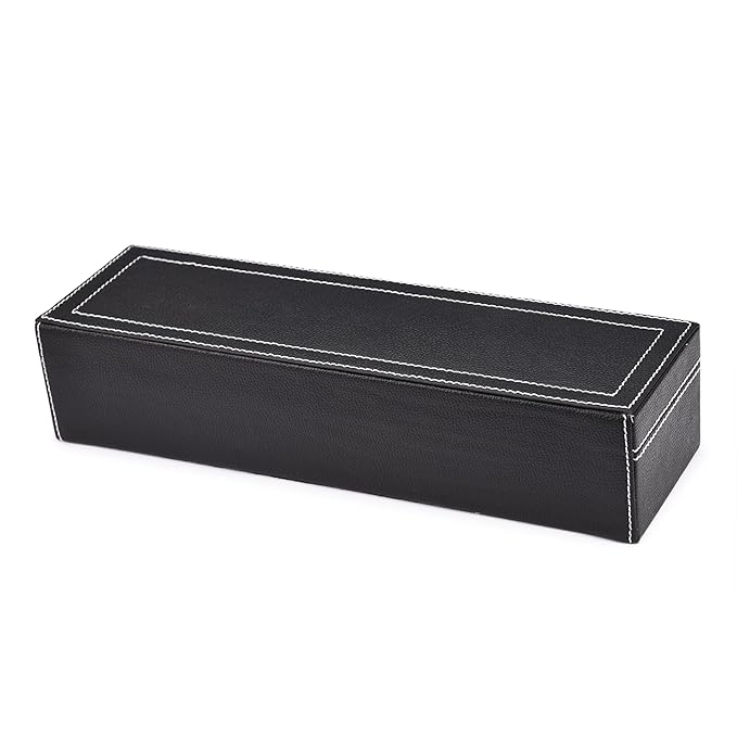 storeshine men's and women's leatherette watch organizer holder case for 6 watches, removable watch pillows, watch box holder, gift for loved ones (black::maroon) storeshine men's and women's leatherette watch organizer holder case for 6 watches, removable watch pillows, watch box holder, gift for loved ones (black::maroon)