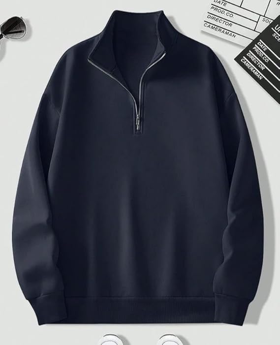 mack jonney men?s fleece half zip high neck sweatshirt | warm & stylish winter wear m4563 mack jonney men?s fleece half zip high neck sweatshirt | warm & stylish winter wear m4563