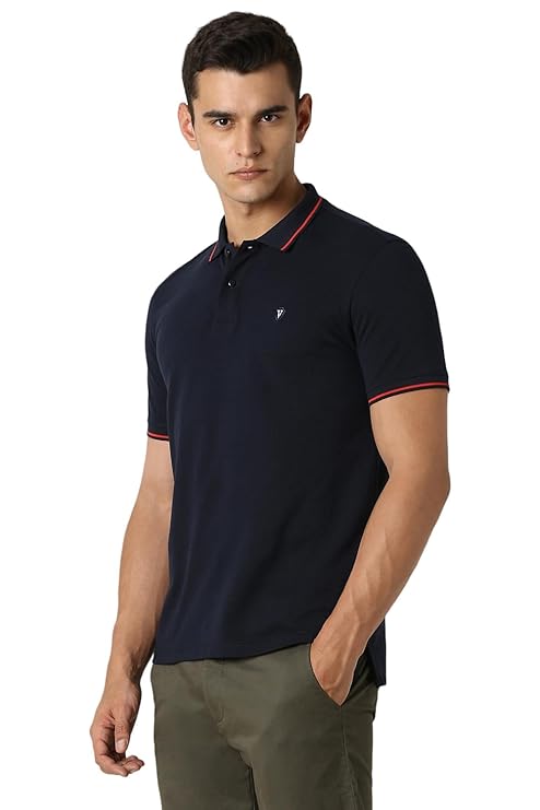 van heusen men's cotton solid regular fit collar polo t shirt van heusen men's cotton solid regular fit collar polo t shirt