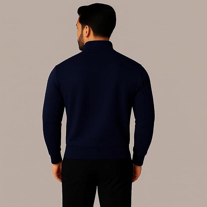 mack jonney men?s fleece half zip high neck sweatshirt | warm & stylish winter wear m4380 mack jonney men?s fleece half zip high neck sweatshirt | warm & stylish winter wear m4380