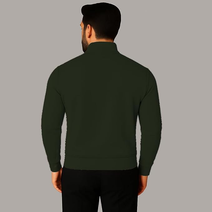 mack jonney men?s fleece half zip high neck sweatshirt | warm & stylish winter wear m4380 mack jonney men?s fleece half zip high neck sweatshirt | warm & stylish winter wear m4380