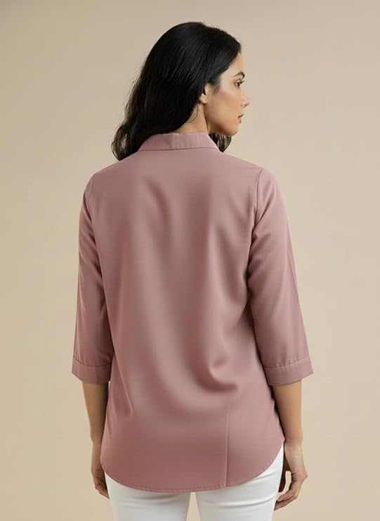 mirhanika women long shirt soft viscose rayon stylish hemline solid casual top western tunic shirt office formal wear mirhanika women long shirt soft viscose rayon stylish hemline solid casual top western tunic shirt office formal wear
