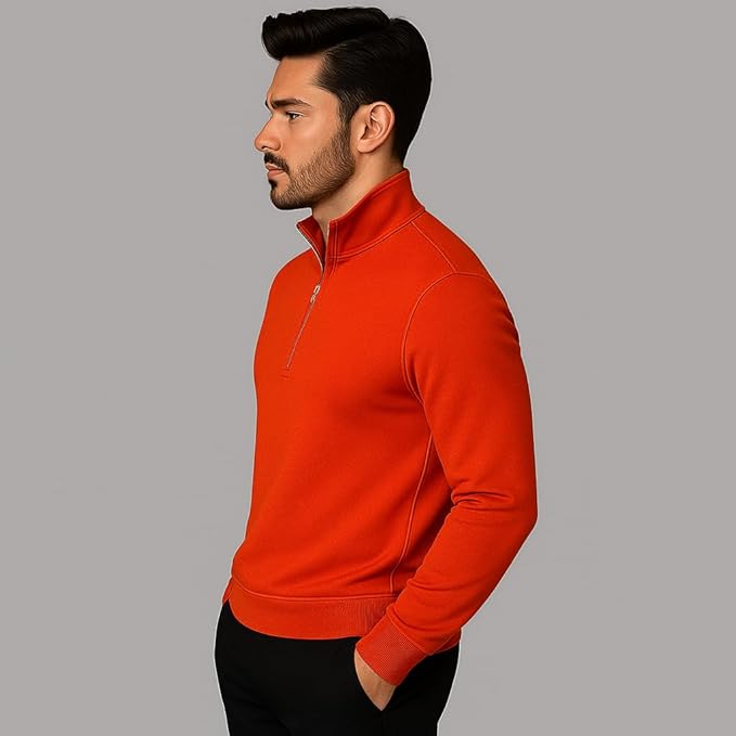 mack jonney men?s fleece half zip high neck sweatshirt | warm & stylish winter wear m4380 mack jonney men?s fleece half zip high neck sweatshirt | warm & stylish winter wear m4380