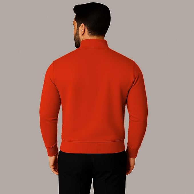 mack jonney men?s fleece half zip high neck sweatshirt | warm & stylish winter wear m4380 mack jonney men?s fleece half zip high neck sweatshirt | warm & stylish winter wear m4380