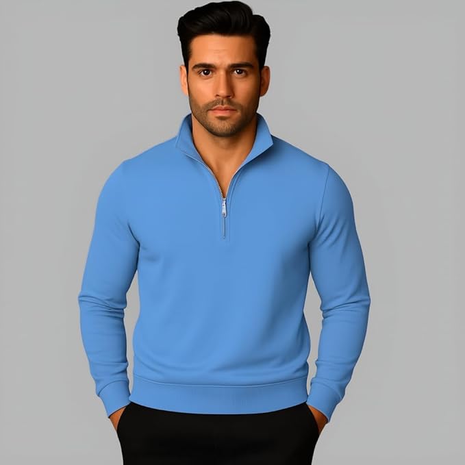 mack jonney men?s fleece half zip high neck sweatshirt | warm & stylish winter wear m4380 mack jonney men?s fleece half zip high neck sweatshirt | warm & stylish winter wear m4380