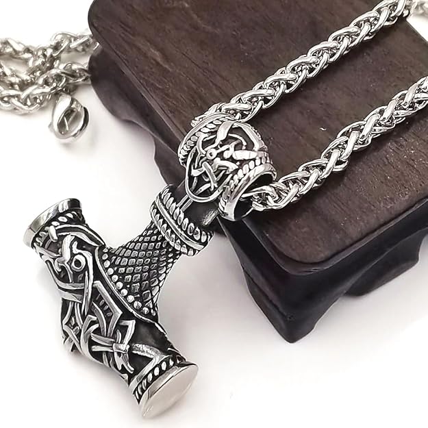the men thing pendant for men pure titanium steel pendant viking collection with 24inch round box chain for men & boy the men thing pendant for men pure titanium steel pendant viking collection with 24inch round box chain for men & boy