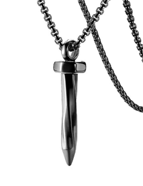 the men thing alloy pendant with pure stainless steel 24inch round box chain, european trending style round box chain & pendant for men & boys (copy)