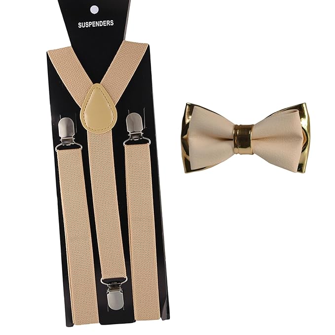silk satin & gold faux bow tie bowtie + elastic suspenders braces pocket squares for men silk satin & gold faux bow tie bowtie + elastic suspenders braces pocket squares for men