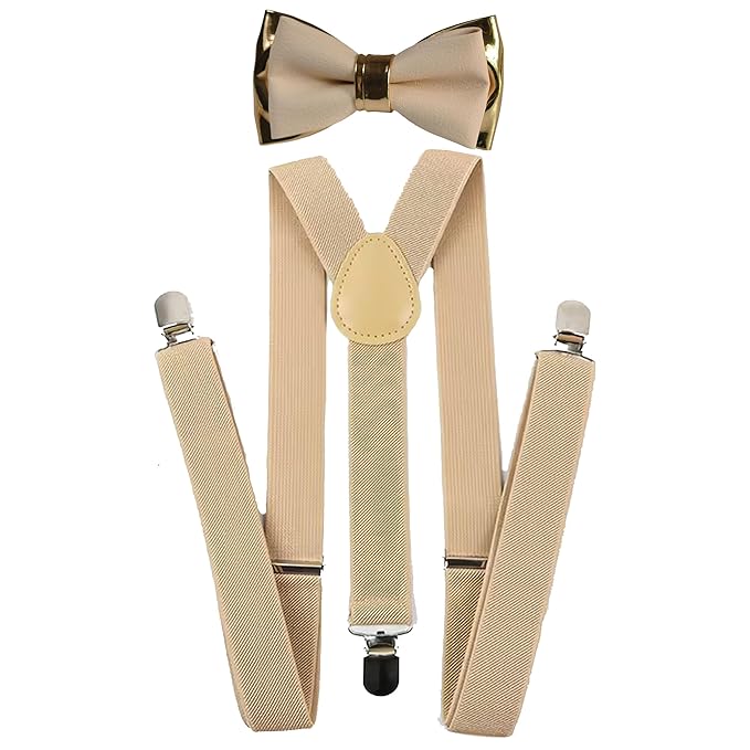 silk satin & gold faux bow tie bowtie + elastic suspenders braces pocket squares for men silk satin & gold faux bow tie bowtie + elastic suspenders braces pocket squares for men