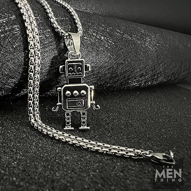 the men thing alloy pendant with pure stainless steel 24inch round box chain, european trending style round box chain & pendant for men & boys the men thing alloy pendant with pure stainless steel 24inch round box chain, european trending style round box chain & pendant for men & boys