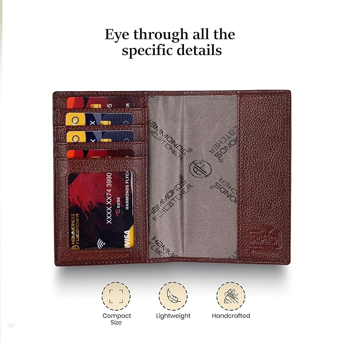 hammonds flycatcher genuine leather passport cover for men, passport cover for women, rfid passport holder for men travel accessories for men, passport bag for men, 3 atm card slots brown hammonds flycatcher genuine leather passport cover for men, passport cover for women, rfid passport holder for men travel accessories for men, passport bag for men, 3 atm card slots brown