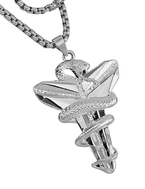 the men thing alloy pendant with pure stainless steel 24inch round box chain, european trending style round box chain & pendant for men & boys (copy)