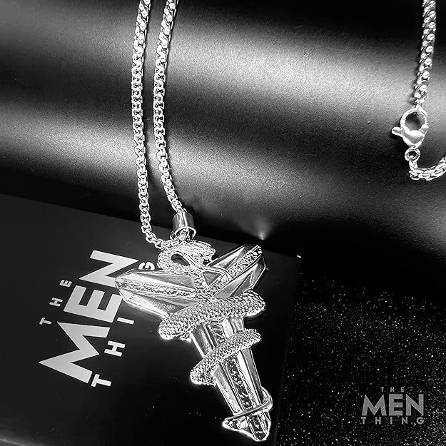the men thing alloy pendant with pure stainless steel 24inch round box chain, european trending style round box chain & pendant for men & boys the men thing alloy pendant with pure stainless steel 24inch round box chain, european trending style round box chain & pendant for men & boys
