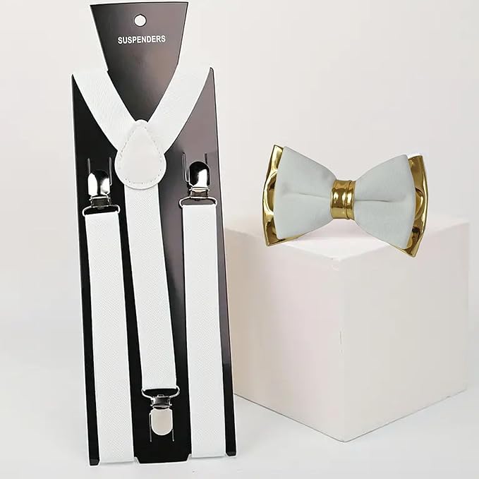 silk satin & gold faux bow tie bowtie + elastic suspenders braces pocket squares for men (copy) silk satin & gold faux bow tie bowtie + elastic suspenders braces pocket squares for men (copy)